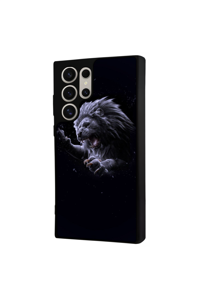 Samsung Galaxy S24 Ultra Uyumlu Aslan Tasarımlı Glossy Premium Kılıf