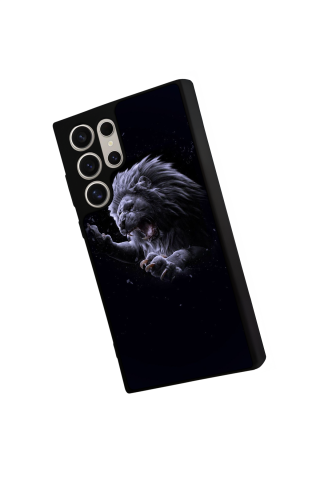 Samsung Galaxy S24 Ultra Uyumlu Aslan Tasarımlı Glossy Premium Kılıf