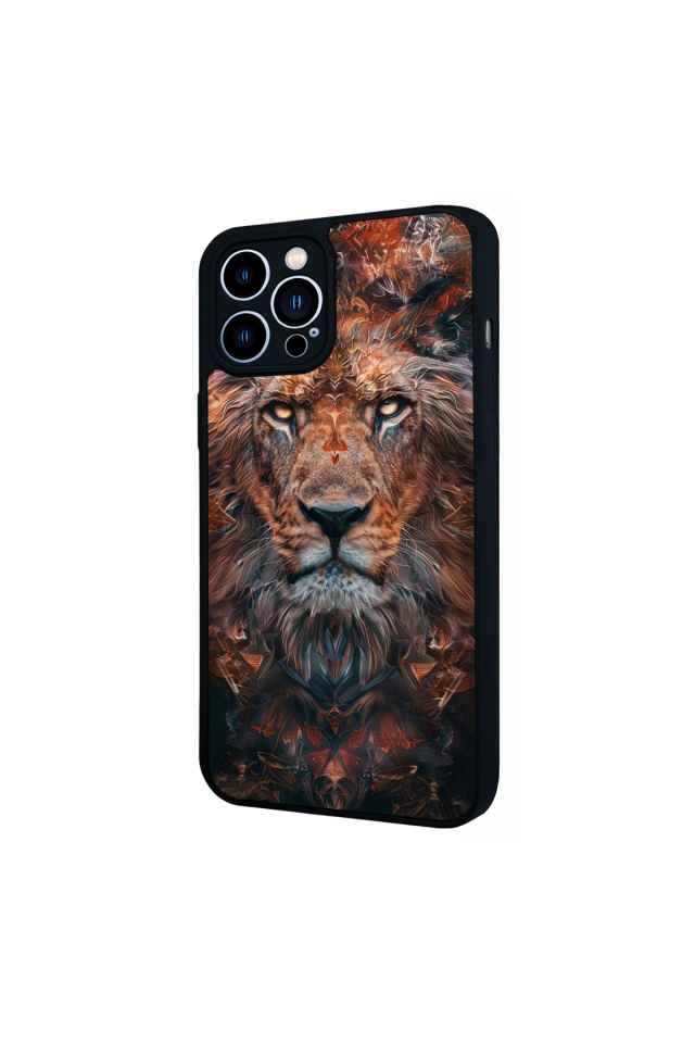 iPhone 13 Pro Max Uyumlu Aslan Tasarımlı Glossy Premium Kılıf
