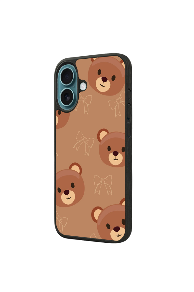 iPhone 16 Plus Uyumlu Ayı Tasarımlı Glossy Premium Kılıf