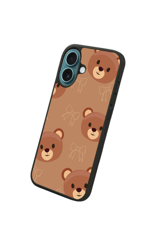 iPhone 16 Plus Uyumlu Ayı Tasarımlı Glossy Premium Kılıf