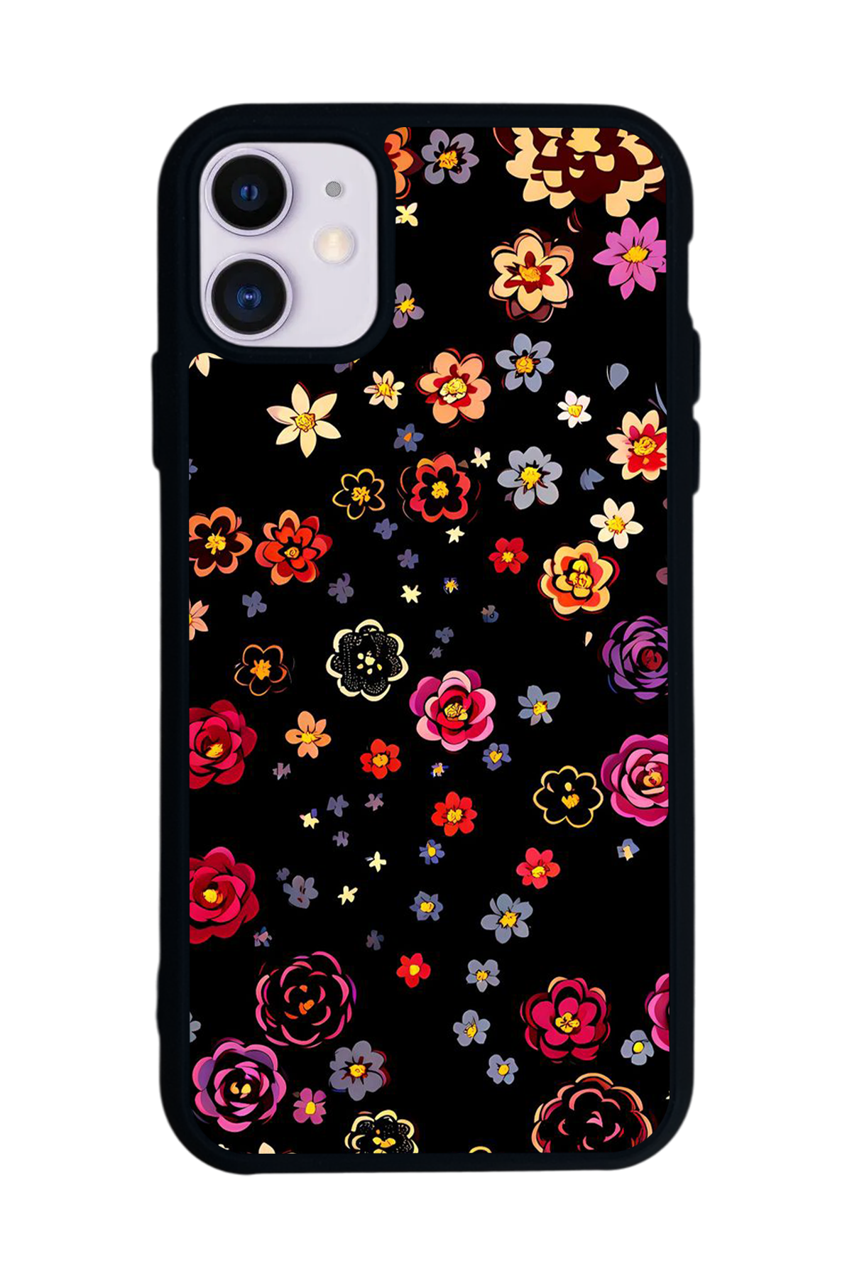 iPhone 11 Uyumlu Floral Tasarımlı Glossy Premium Kılıf