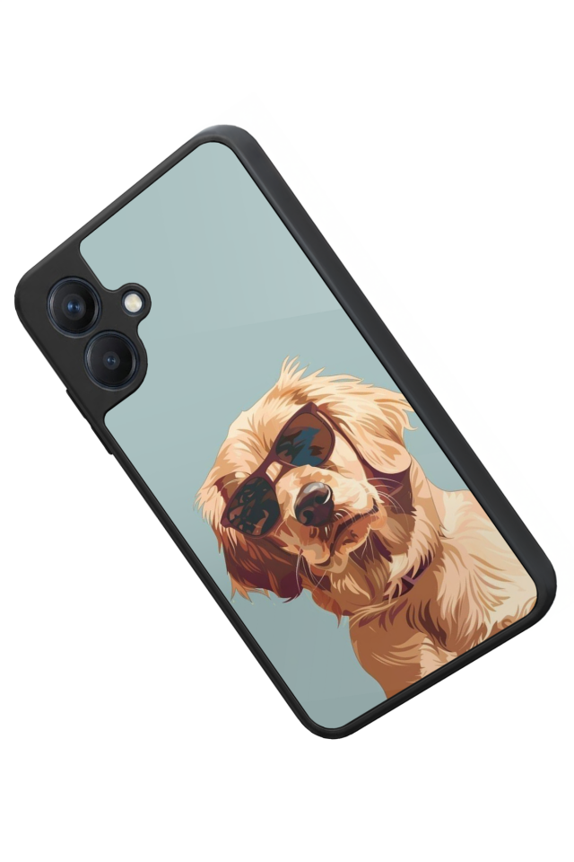 Samsung Galaxy A07 Uyumlu Golden Kopek Tasarımlı Glossy Premium Kılıf