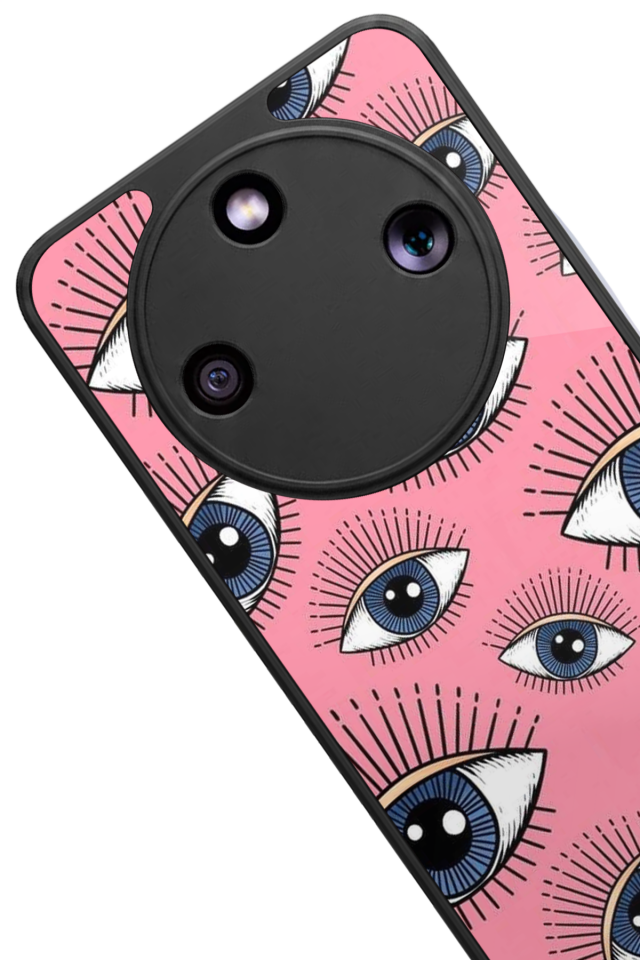 Honor Magic 8 Lite Uyumlu Göz Tasarımlı Glossy Premium Kılıf