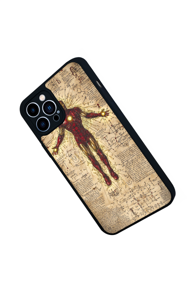 iPhone 12 Pro Max Uyumlu Iron Man ( Demir Adam ) Tasarımlı Glossy Premium Kılıf