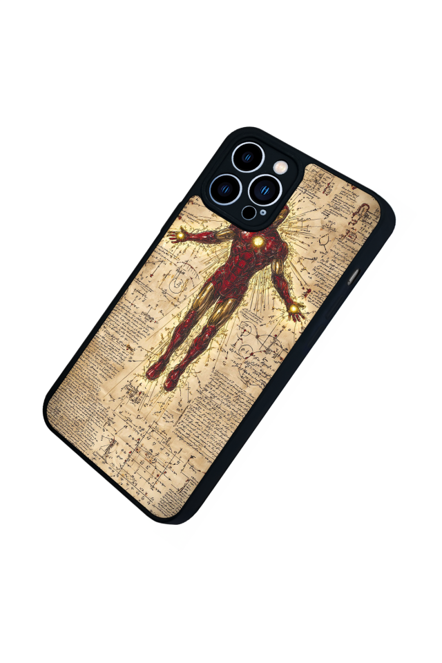 iPhone 12 Pro Max Uyumlu Iron Man ( Demir Adam ) Tasarımlı Glossy Premium Kılıf