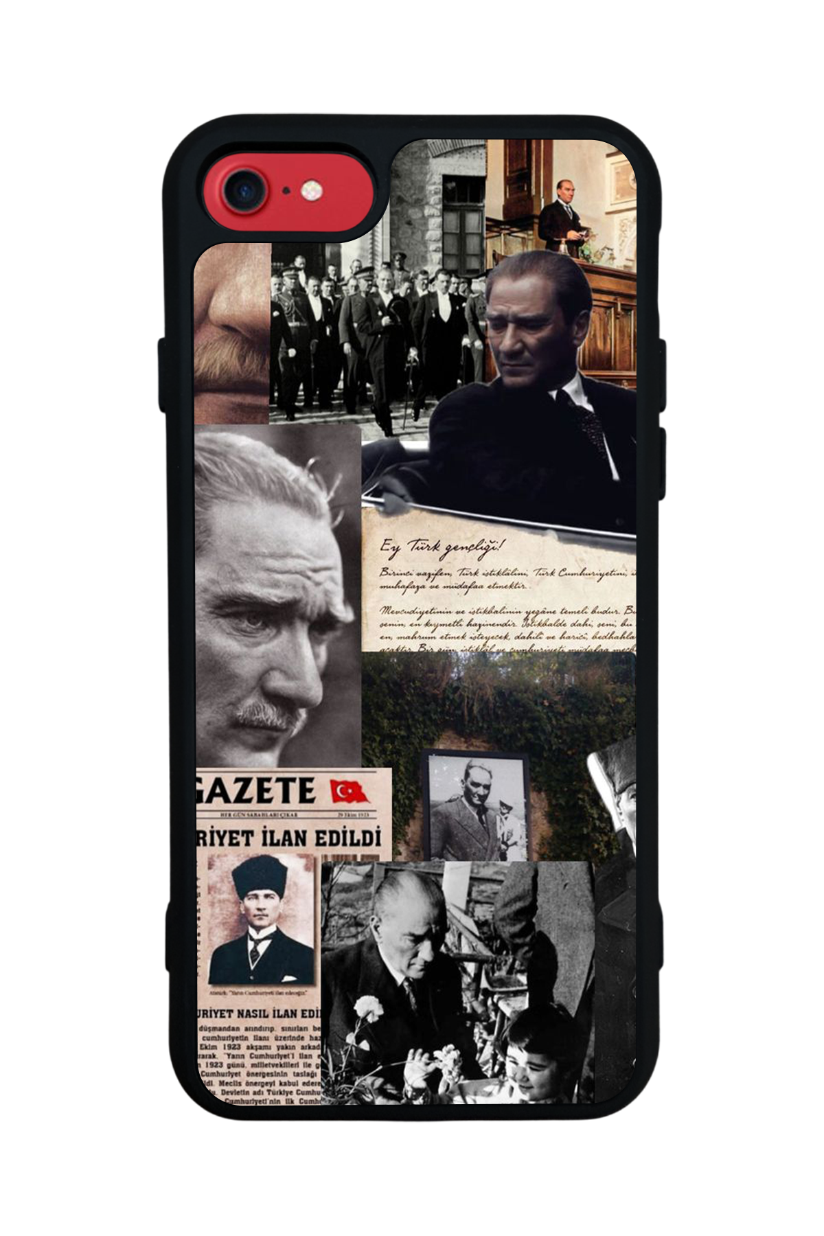 iPhone 8 Uyumlu Mustafa Kemal Ataturk Tasarımlı Glossy Premium Kılıf