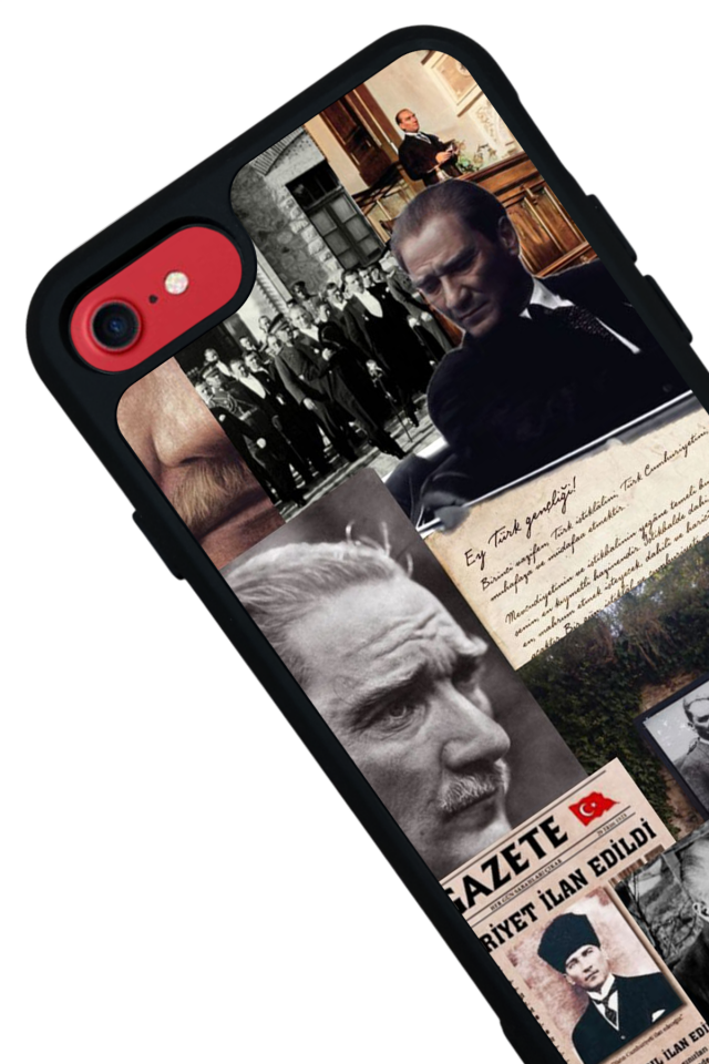 iPhone 8 Uyumlu Mustafa Kemal Ataturk Tasarımlı Glossy Premium Kılıf