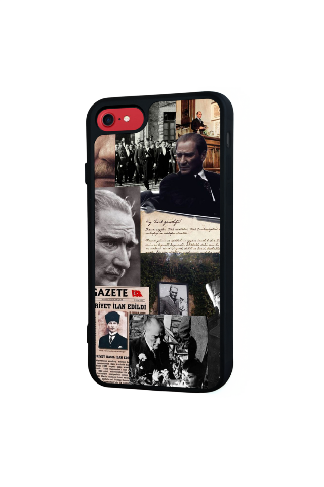 iPhone 8 Uyumlu Mustafa Kemal Ataturk Tasarımlı Glossy Premium Kılıf