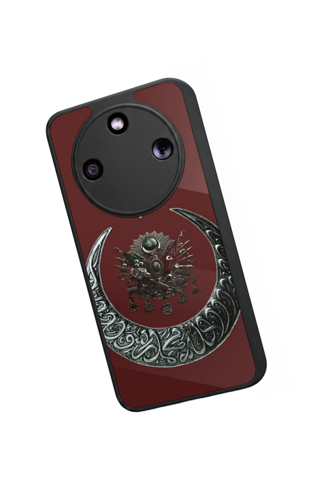 Honor Magic 8 Lite Uyumlu Osmanli Tugrasi Tasarımlı Glossy Premium Kılıf