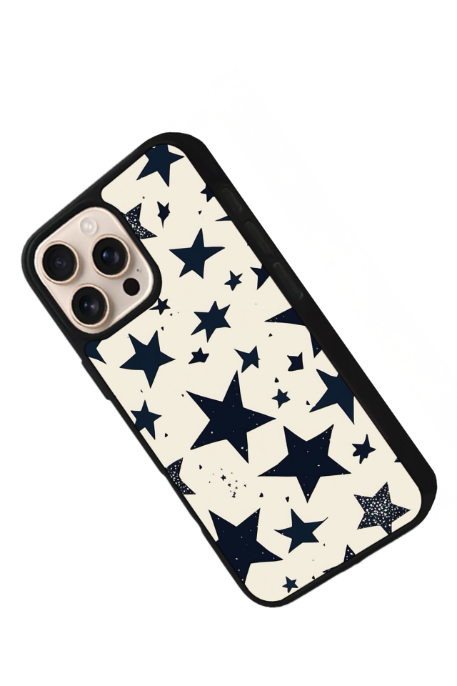 iPhone 15 Pro Uyumlu Retro Yildizlar Tasarımlı Glossy Premium Kılıf