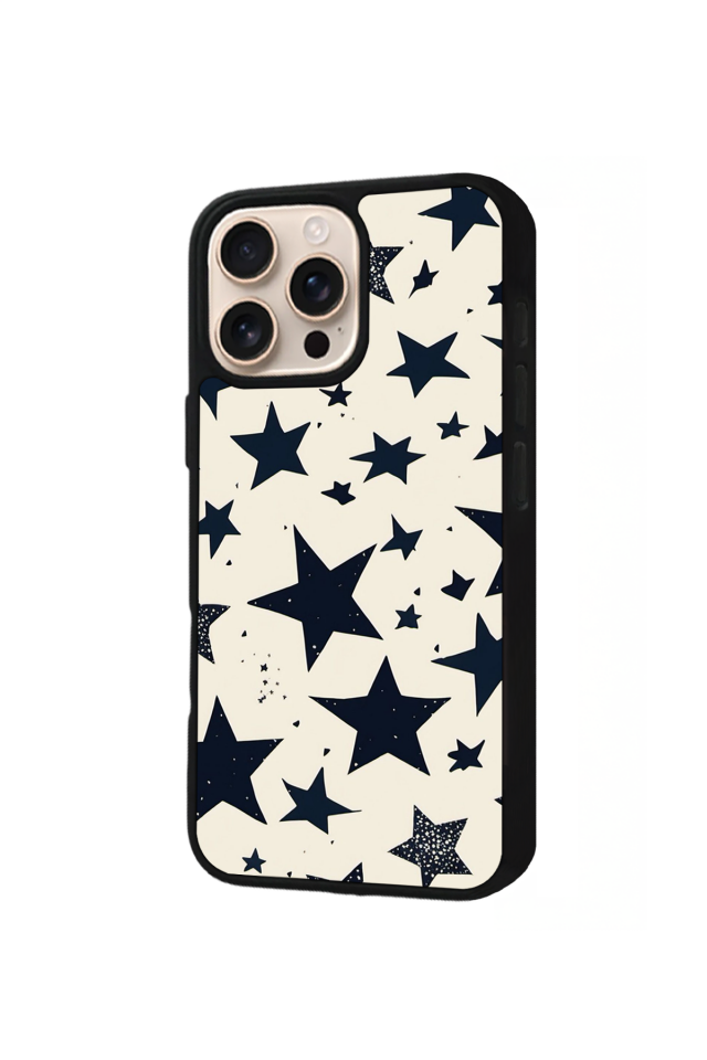 iPhone 15 Pro Uyumlu Retro Yildizlar Tasarımlı Glossy Premium Kılıf