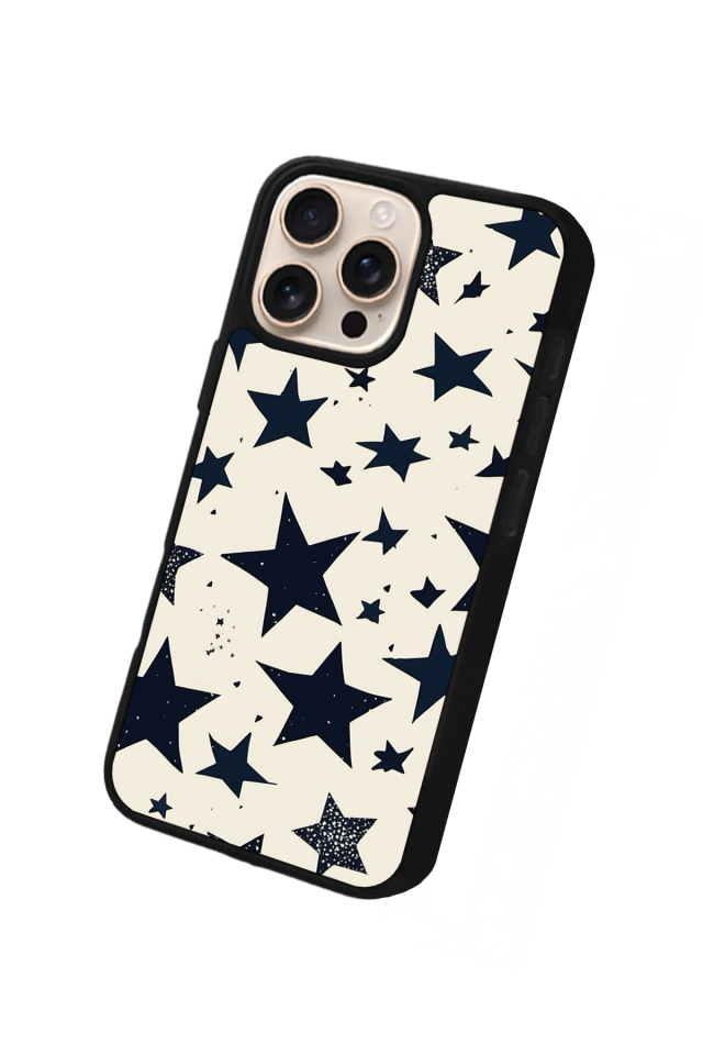 iPhone 15 Pro Uyumlu Retro Yildizlar Tasarımlı Glossy Premium Kılıf