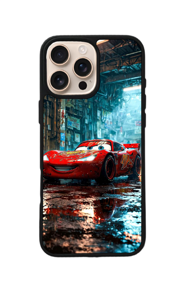 iPhone 16 Pro Max Uyumlu Simsek McQueen Tasarımlı Glossy Premium Kılıf