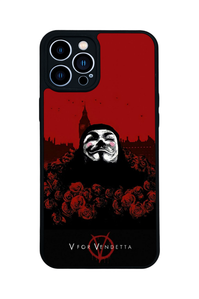 iPhone 13 Pro Max Uyumlu Vendetta Tasarımlı Glossy Premium Kılıf