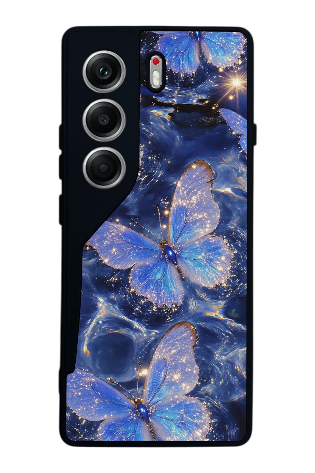 Tecno Camon 40 Uyumlu Kelebek Tasarımlı Glossy Premium Kılıf
