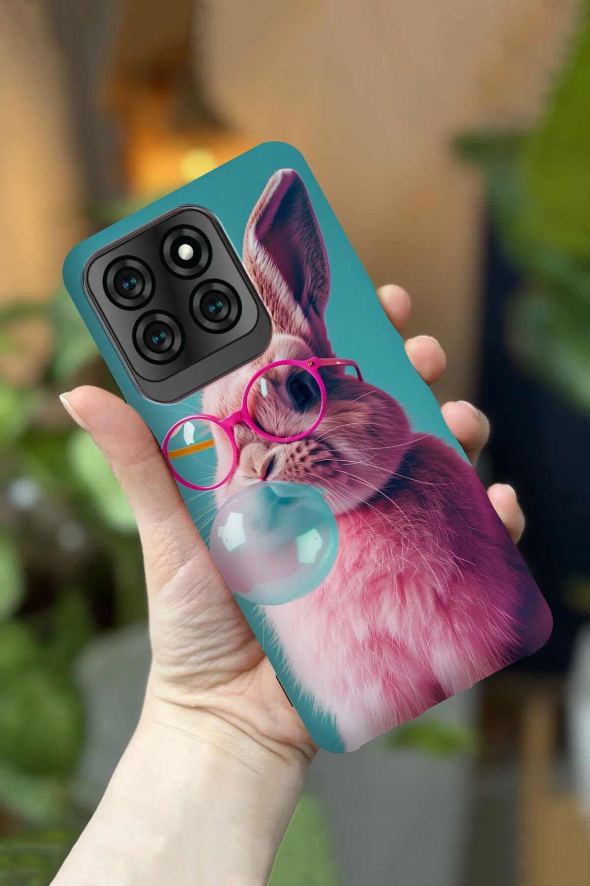 Reeder S71 Uyumlu Kamera Korumalı Tavşan Desenli HD Baskılı Silikon Kılıf