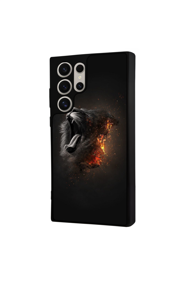 Samsung Galaxy S24 Ultra Uyumlu Aslan Tasarımlı Glossy Premium Kılıf