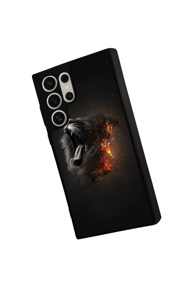 Samsung Galaxy S24 Ultra Uyumlu Aslan Tasarımlı Glossy Premium Kılıf