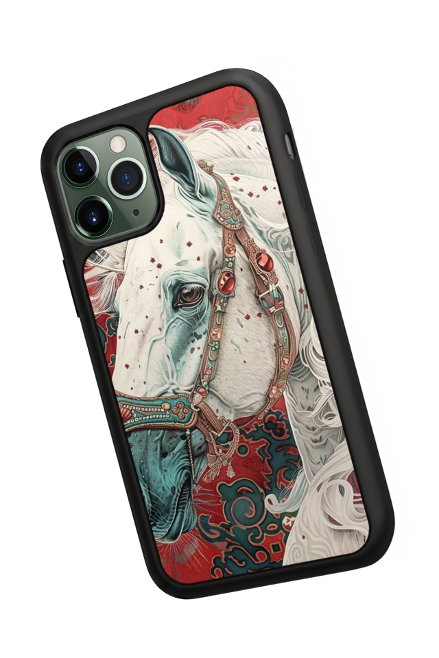 iPhone 11 Pro Max Uyumlu At Horse Tasarımlı Glossy Premium Kılıf