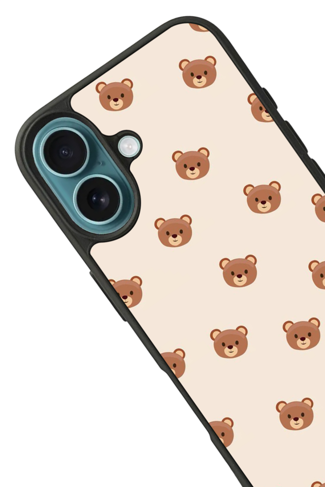 iPhone 16 Plus Uyumlu Ayı Tasarımlı Glossy Premium Kılıf