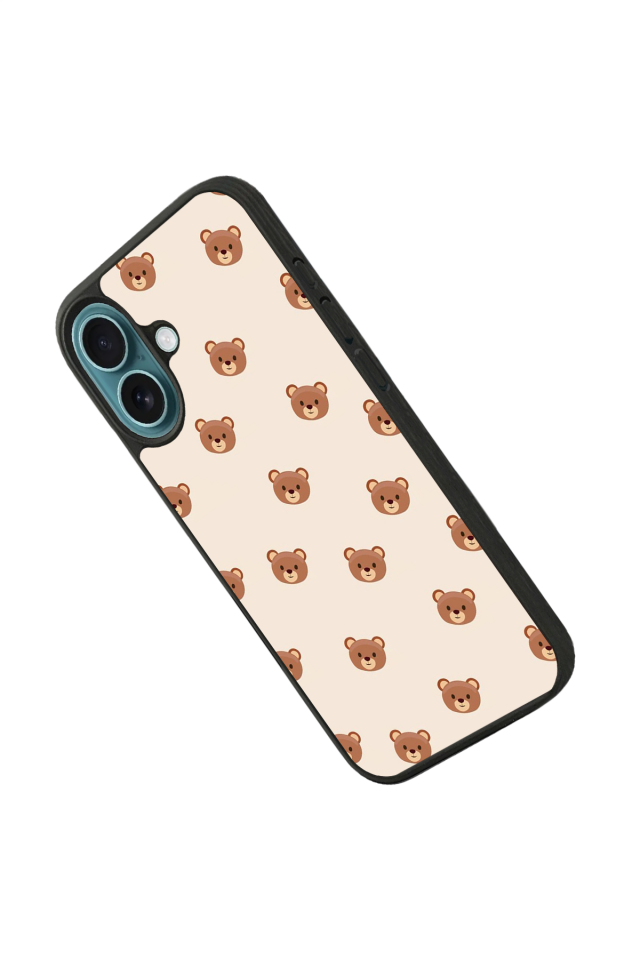 iPhone 16 Plus Uyumlu Ayı Tasarımlı Glossy Premium Kılıf