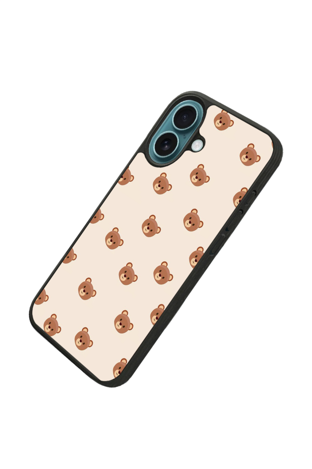 iPhone 16 Plus Uyumlu Ayı Tasarımlı Glossy Premium Kılıf