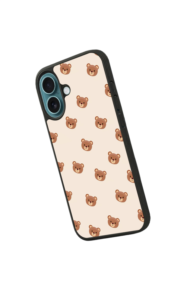 iPhone 16 Plus Uyumlu Ayı Tasarımlı Glossy Premium Kılıf