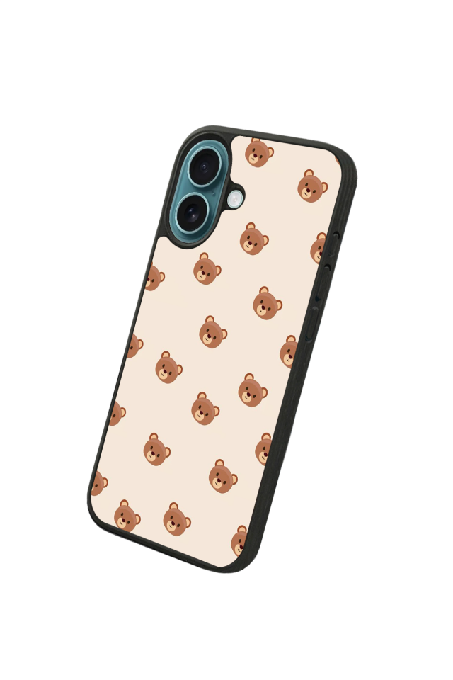 iPhone 16 Plus Uyumlu Ayı Tasarımlı Glossy Premium Kılıf