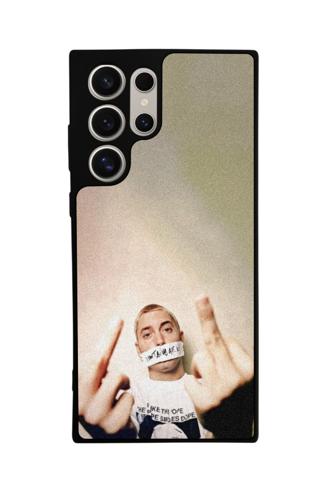 Samsung Galaxy S22 Ultra Uyumlu Eminem Tasarımlı Glossy Premium Kılıf