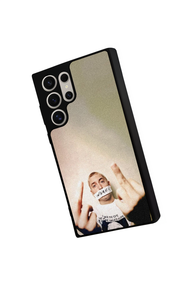 Samsung Galaxy S22 Ultra Uyumlu Eminem Tasarımlı Glossy Premium Kılıf