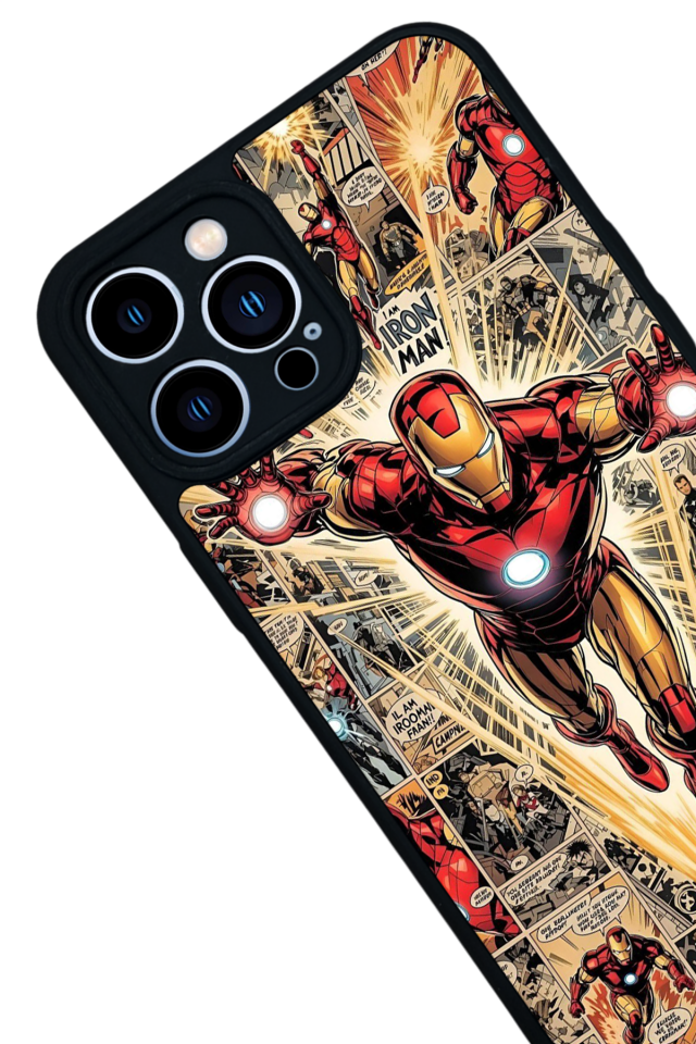 iPhone 12 Pro Max Uyumlu Iron Man ( Demir Adam ) Tasarımlı Glossy Premium Kılıf