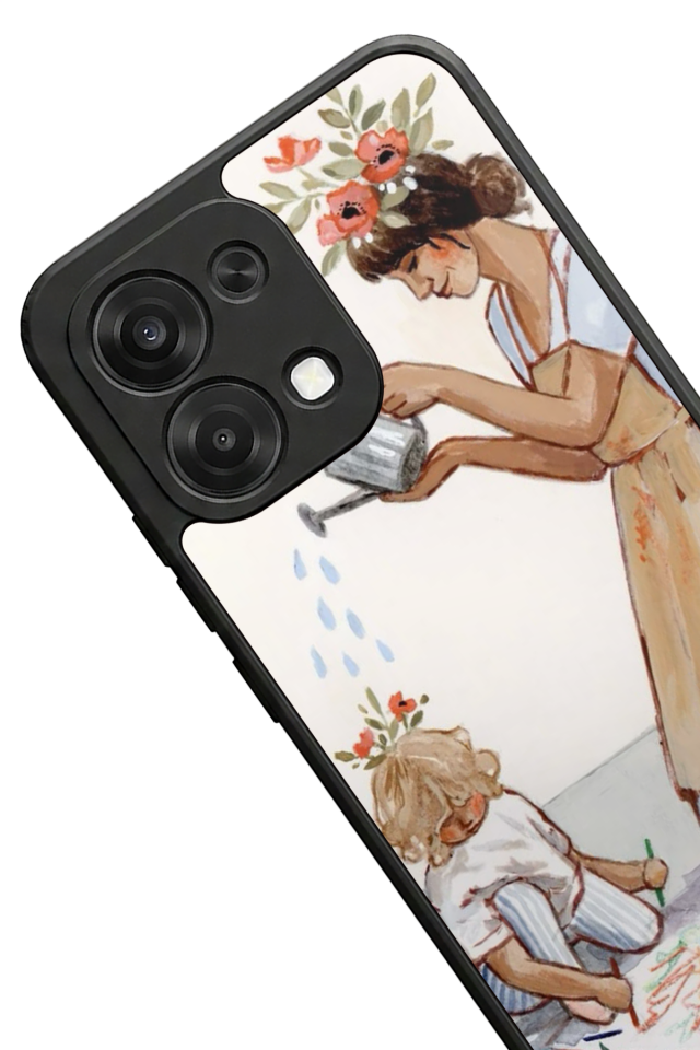 Oppo A6 Pro Uyumlu Kalp Love Tasarımlı Glossy Premium Kılıf