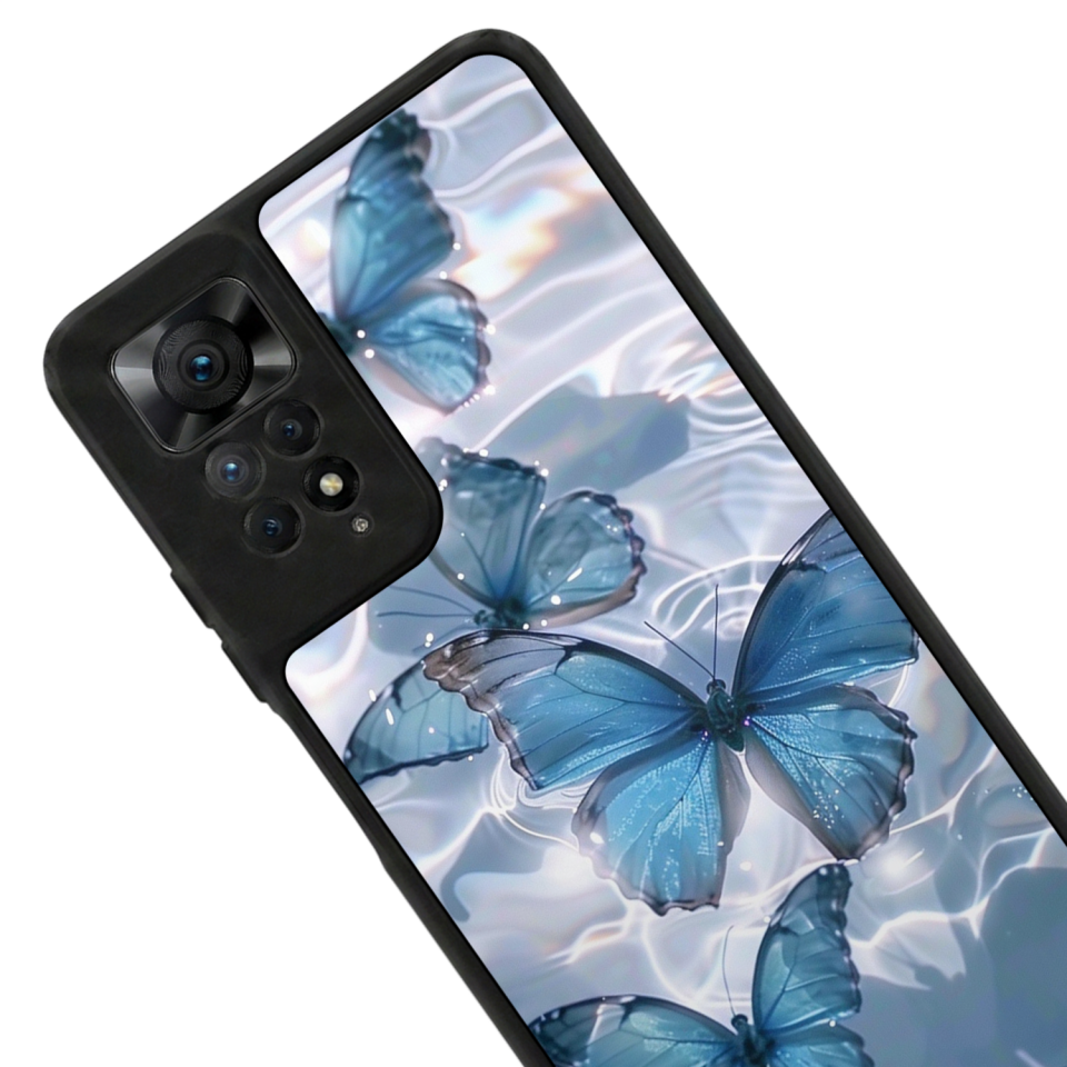 Xiaomi Redmi Note 12 Pro Uyumlu Kelebek Tasarımlı Glossy Premium Kılıf