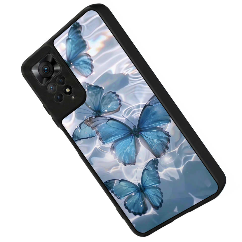 Xiaomi Redmi Note 12 Pro Uyumlu Kelebek Tasarımlı Glossy Premium Kılıf