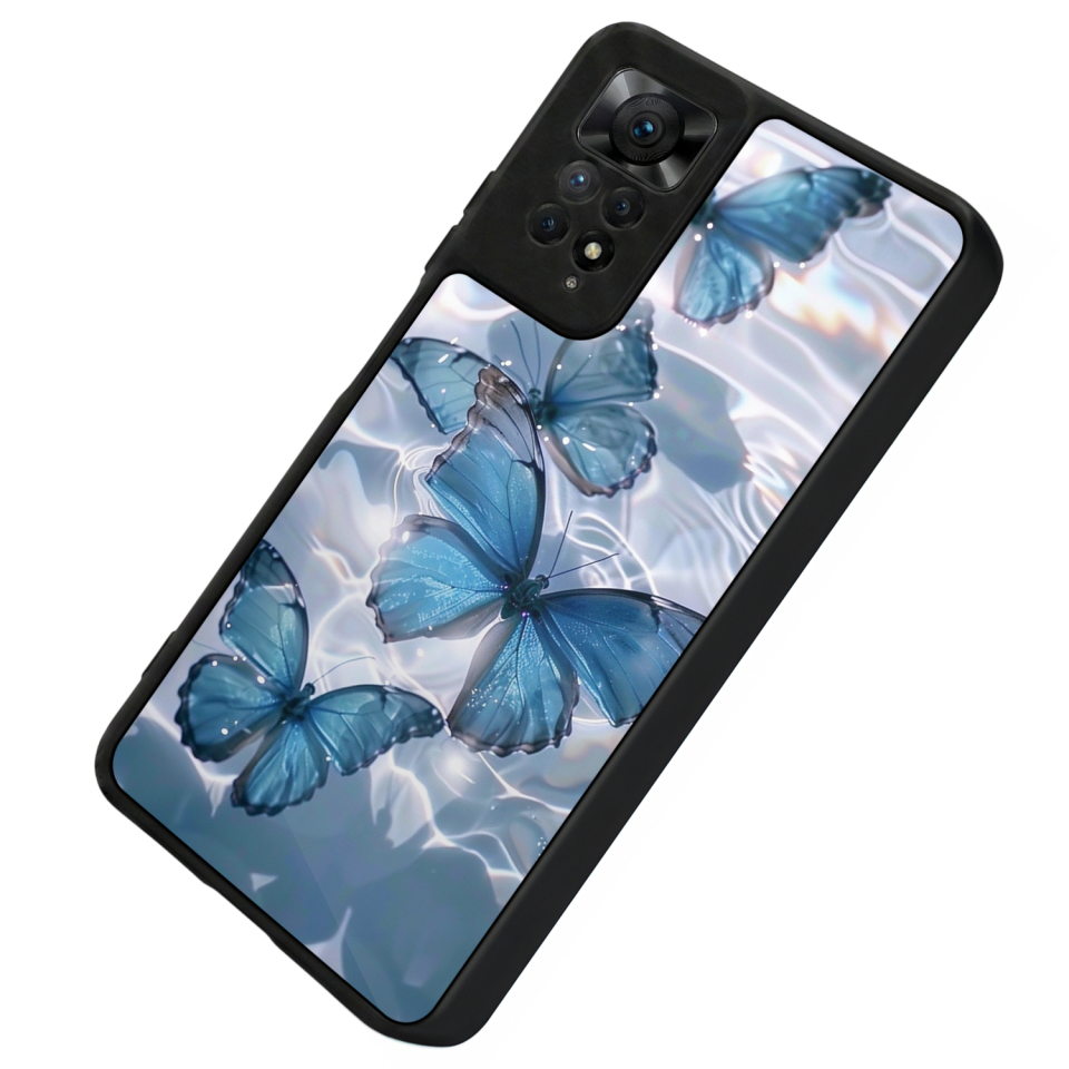 Xiaomi Redmi Note 12 Pro Uyumlu Kelebek Tasarımlı Glossy Premium Kılıf