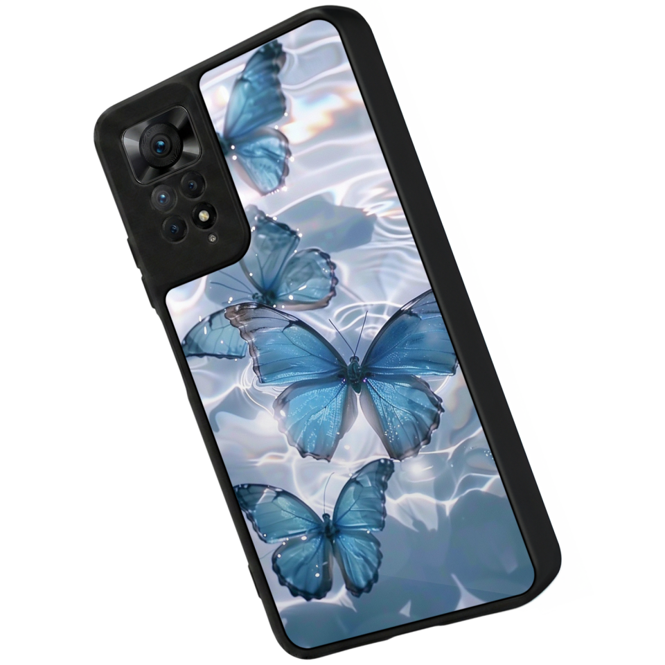 Xiaomi Redmi Note 12 Pro Uyumlu Kelebek Tasarımlı Glossy Premium Kılıf