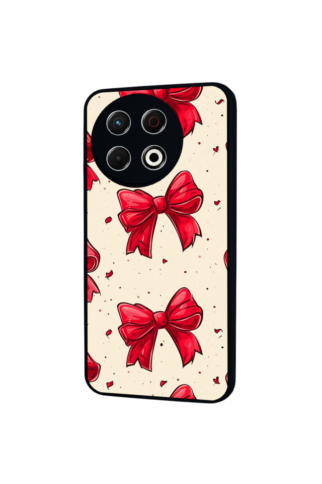 Tecno Spark 30 Pro Uyumlu Kurdele Tasarımlı Glossy Premium Kılıf