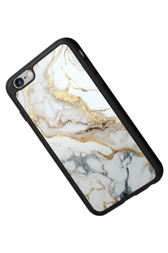 iPhone 6 Plus Uyumlu Mermer Marble Tasarımlı Glossy Premium Kılıf