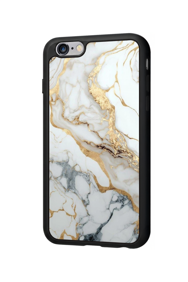iPhone 6 Plus Uyumlu Mermer Marble Tasarımlı Glossy Premium Kılıf