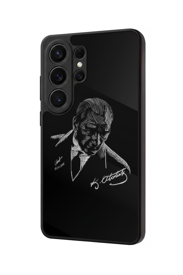 Samsung Galaxy S26 Ultra Uyumlu Mustafa Kemal Ataturk Tasarımlı Glossy Premium Kılıf