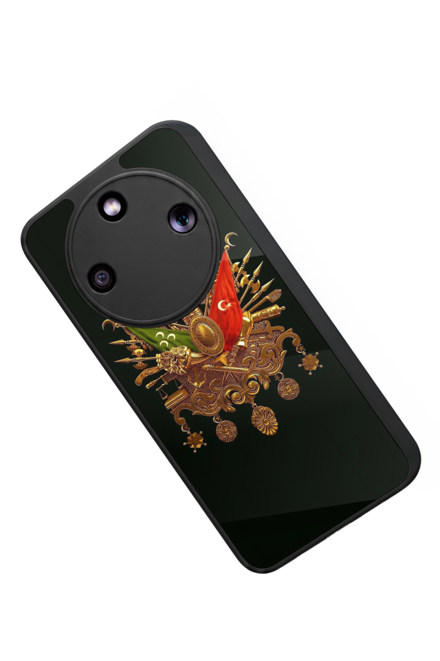 Honor Magic 8 Lite Uyumlu Osmanli Tugrasi Tasarımlı Glossy Premium Kılıf