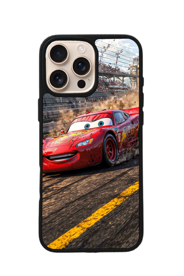iPhone 16 Pro Max Uyumlu Simsek McQueen Tasarımlı Glossy Premium Kılıf