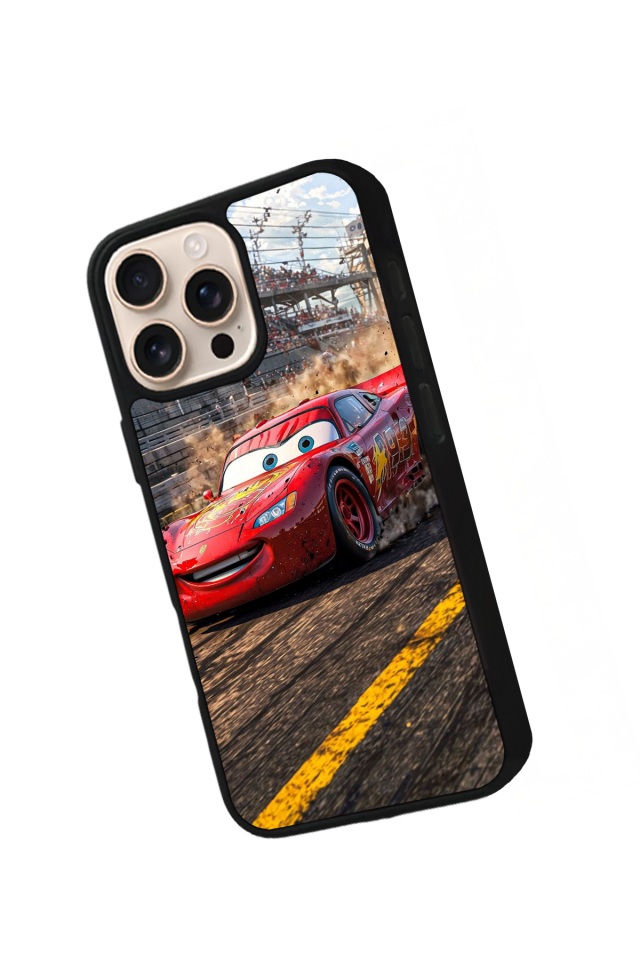 iPhone 16 Pro Max Uyumlu Simsek McQueen Tasarımlı Glossy Premium Kılıf